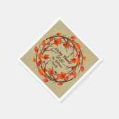 名前を付ける感謝祭の秋のカクテル スタンダードカクテルナプキン (角)