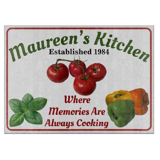 「名前を付ける」キッチンガラスのカッティングボード カッティングボード (正面)