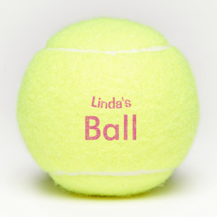 名前を付けパーソナライズされたるPINK Tennis Balls テニスボール