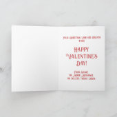 名前を付け、愛は冒険最高の、バレンタイン カード (内部)