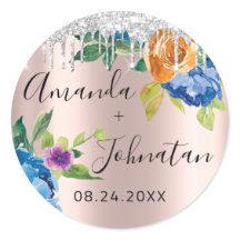 名前を保存する デート ローズ シルバー ドリップス ネイビー