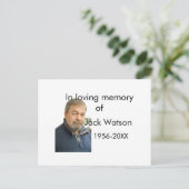 名前を偲んで 年 フォト 現代の葬儀 ポストカード (スタンド正面)