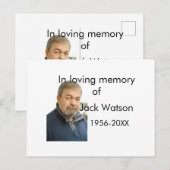 名前を偲んで 年 フォト 現代の葬儀 ポストカード (正面/裏面)