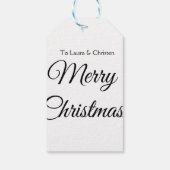 名前を入れたクリスマス カスタム ファミリー ギフト ギフトタグ (裏面)