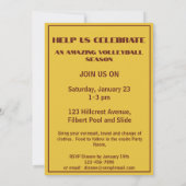 名前を入れたサッカーイベントパーティー 招待状 (裏面)