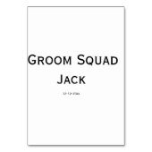 名前を入れたシンプルなイニシャル 結婚祝い テーブルナンバー (正面)