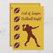 名前を入れたスポーツイベントのお知らせ サッカー パーティー 招待状 (正面/裏面)