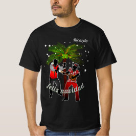名前を入れたヤシの木の下のパラン派 Tシャツ
