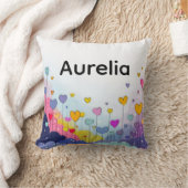 名前を入れた特別なデザインのクッションカバー あなたは愛されている クッション (ブランケット)