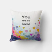 名前を入れた特別なデザインのクッションカバー あなたは愛されている クッション (裏面)