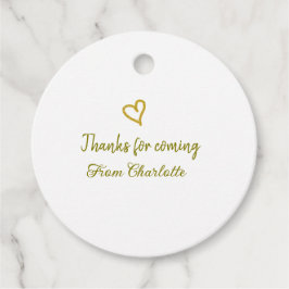 名前を入れてくれてありがとう テキストメッセージ ゴールデンハート フェイバータグ