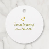 名前を入れてくれてありがとう テキストメッセージ ゴールデンハート フェイバータグ (裏面)