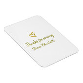 名前を入れてくれてありがとう テキストメッセージ ゴールデンハート マグネット (右側)