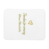 名前を入れてくれてありがとう テキストメッセージ ゴールデンハート マグネット (横)