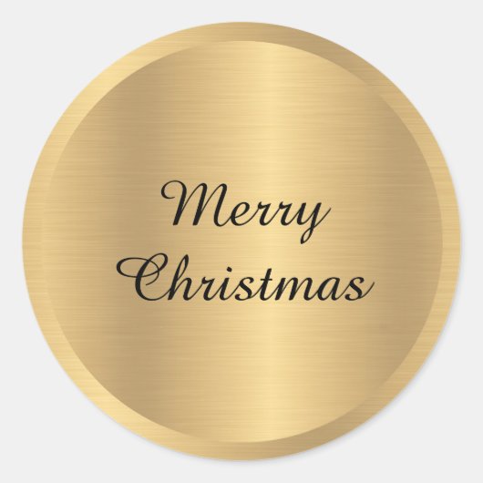 名前を入れてカスタマイズ！ メリークリスマス！ ラウンドシール (正面)