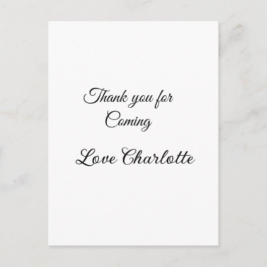 名前を入れてテキストメッセージをありがとう ポストカード (正面)