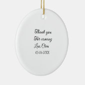 名前を入れて感謝のメッセージを送る セラミックオーナメント (右)