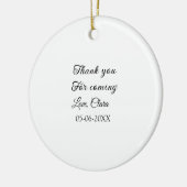 名前を入れて感謝のメッセージを送る セラミックオーナメント (左)