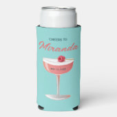 名前を入れて特別な瞬間を祝おう ラズベリーカクテル スリム缶クーラー (Seltzer正面)