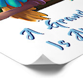 名前を入れて、ベイビーマコワインコ アラ 鳥の保育園 ポスター (角)