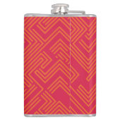 名前を刻んだモダンな幾何学パターン フラスク (裏面)