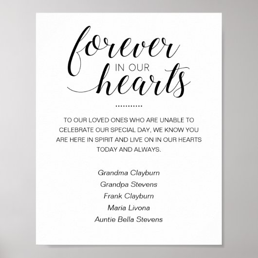 名前を刻んだ永遠のメモリアルウェディング ポスター (正面)