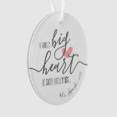 名前を加えて下さい及びパーソナライズな年大きいハートを取ります オーナメント (正面)