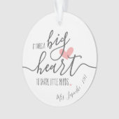 名前を加えて下さい及びパーソナライズな年大きいハートを取ります オーナメント (正面)