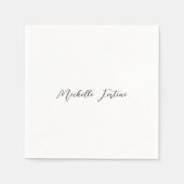 名前を単エレガント純なミニマル スタンダードカクテルナプキン (正面)