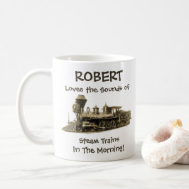 名前を変える文字蒸気機関車の音が大好き コーヒーマグカップ