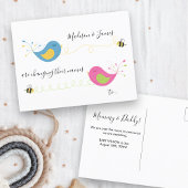 名前を変える鳥とミツバチ妊娠 案内ポストカード