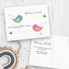 名前を変える鳥とミツバチ妊娠 案内ポストカード