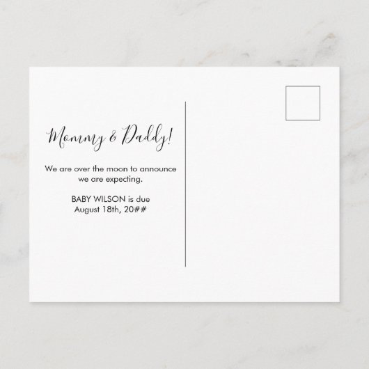 名前を変える鳥とミツバチ妊娠 案内ポストカード (裏面)