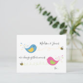 名前を変える鳥とミツバチ妊娠 案内ポストカード (スタンド正面)