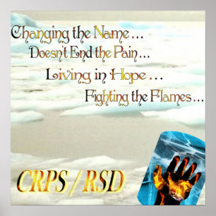 名前を変えるCRPS RSDは苦痛を終えません ポスター
