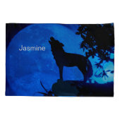 名前を変更するウルフPillowcase 枕カバー (裏面-左)