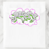 名前を変更するグラフィティ 長方形シール (バッグ)