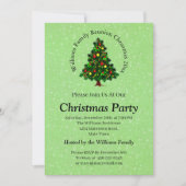 名前を変更するテキストのクリスマスツリーに合わせる 招待状 (正面)