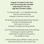 名前を変更する任意の文字、GIGI次のカドルを取得 ベビーボディスーツ