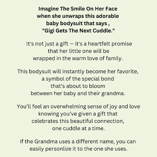 名前を変更する任意の文字、GIGI次のカドルを取得 ベビーボディスーツ