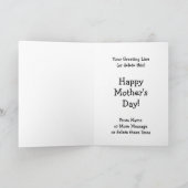 名前を変更ハッピー母の日おばあちゃん花瓶 カード (内部)