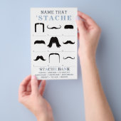 名前を当てろ ヒゲゲーム、青、灰色 チラシ (ハンドル)