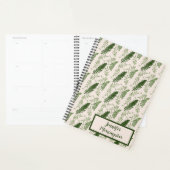 名前を持つシダの緑のサーフェスパターンデザイン プランナー手帳 (ディスプレー)