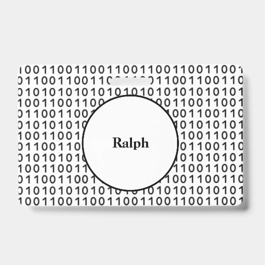 名前を持つバイナリコードコンピューター言語 バッジ (正面)