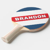 名前を持つポスはっきりしたマストライプン懐かしい 卓球ラケット (正面アングル)