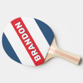 名前を持つポスはっきりしたマストライプン懐かしい 卓球ラケット (横)