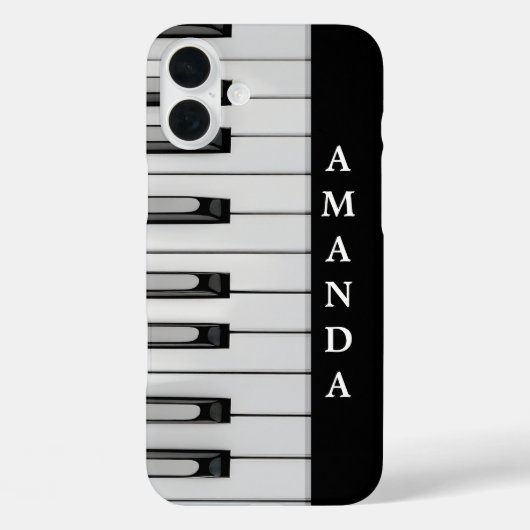 名前を持つ垂直ピアノ鍵パーソナライズされた Case-Mate iPhoneケース (裏面)