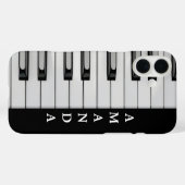 名前を持つ垂直ピアノ鍵パーソナライズされた Case-Mate iPhoneケース (裏面 (横))