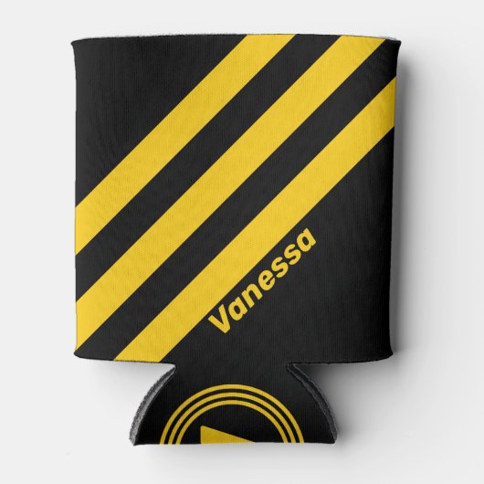 名前を持つ安全ビーストライプノスタルジック 缶クーラー (正面)