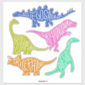 名前を持つ恐竜 シール (シート)